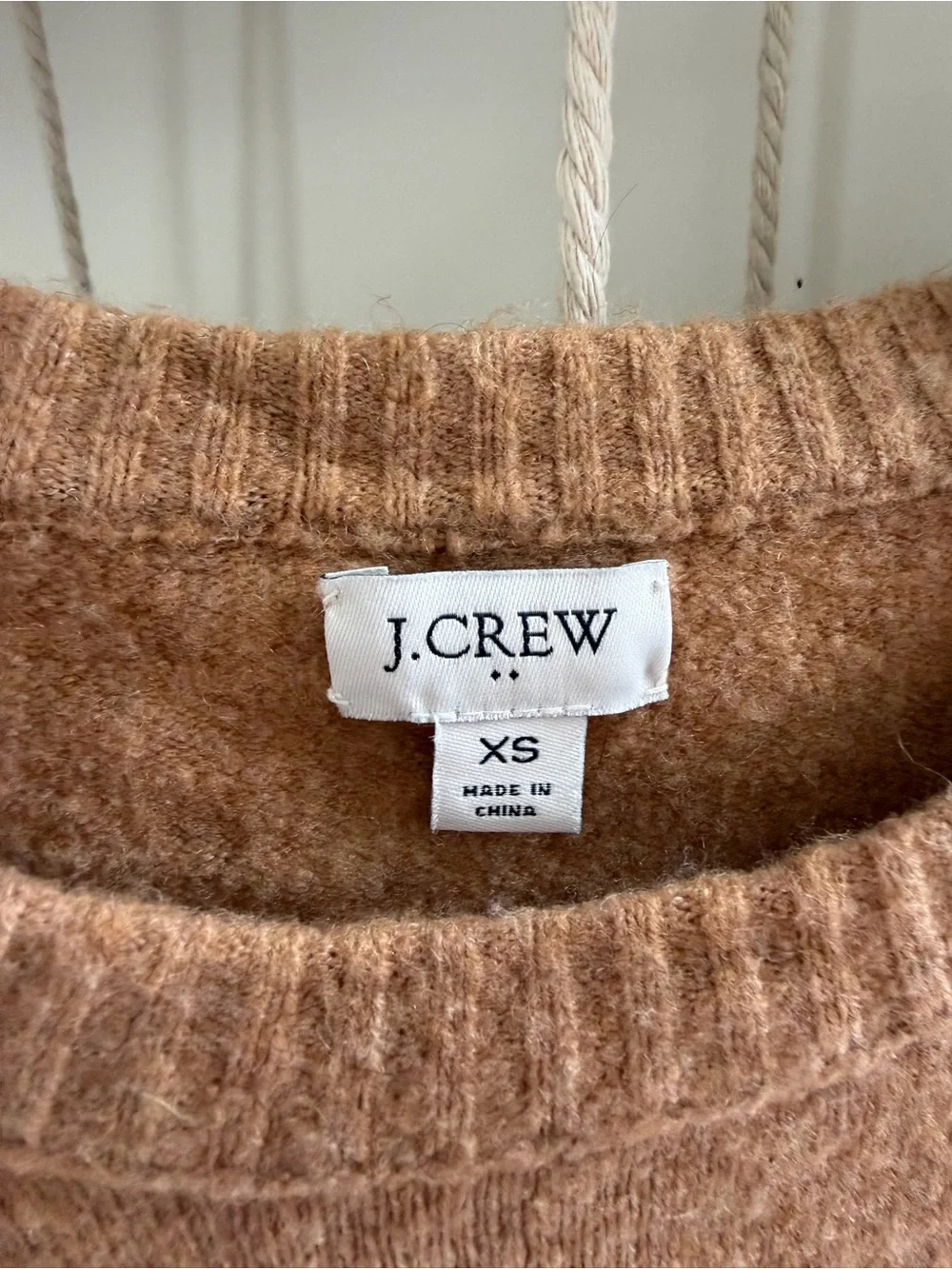 J. Crew Tan Knit Crewneck Sweater